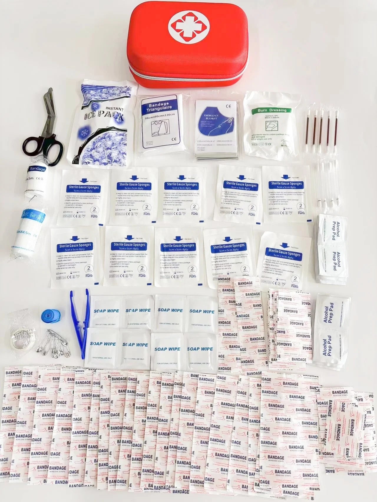 Portable Emergency First Aid Kit – Medical Bag for Home, Travel, Camping & Survival